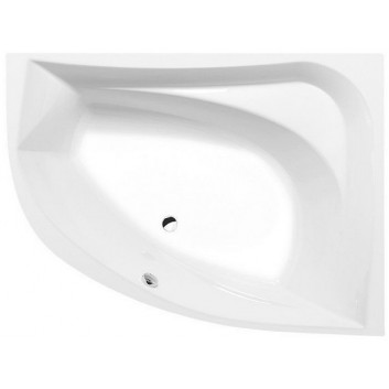 Asymmetric bathtub 160x120x49cm Polysan TANYA L, left, white