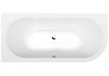 Asymmetric bathtub 160x120x49cm Polysan TANYA R, right, white