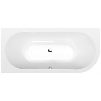 Asymmetric bathtub 160x120x49cm Polysan TANYA R, right, white