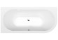 Asymmetric bathtub 160x120x49cm Polysan TANYA R, right, white