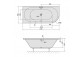 Asymmetric bathtub 160x120x49cm Polysan TANYA R, right, white