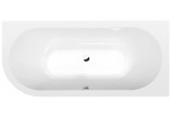 Asymmetric bathtub 175x80x47cm Polysan VIVA R, right, white