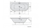 Bathtub rectangular 175x80x47cm Polysan VIVA B, white