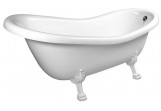 Bathtub freestanding 158x73x72cm Polysan RETRO,legs white, white