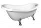 Bathtub freestanding 158x73x72cm Polysan RETRO,legs white, white