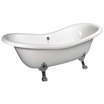 Bathtub freestanding 188x80x71cm Polysan CHARLESTON, legs white, white