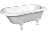 Bathtub freestanding 169x75x72cm Polysan RETRO, legs brąz, white