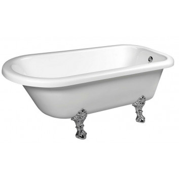 Bathtub freestanding 170x75x64cm Polysan FOXTROT, legs white, white