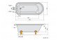 Bathtub freestanding 170x75x64cm Polysan FOXTROT, legs white, white