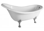 Bathtub freestanding 170x75x64cm Polysan FOXTROT, legs brąz, white