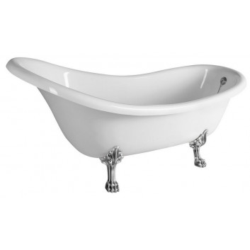 Bathtub freestanding 170x75x64cm Polysan FOXTROT, legs brąz, white