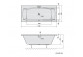 Asymmetric bathtub 170x100x47cm Polysan EVIA R, right, white