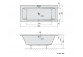 Bathtub rectangular 170x80x47cm Polysan KVADRA, white