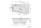 Bathtub rectangular 180x80x47cm Polysan KVADRA, white