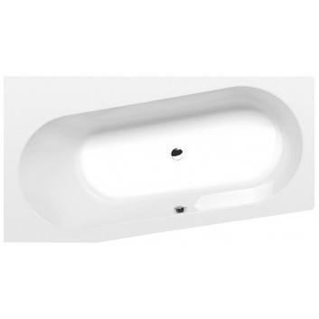 Asymmetric bathtub 165x90x48cm Polysan ASTRA WR, white