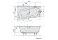 Asymmetric bathtub 165x90x48cm Polysan ASTRA WR, white