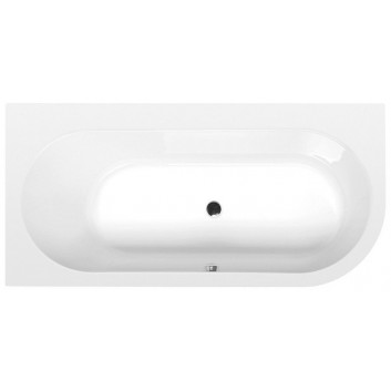 Asymmetric bathtub 165x90x48cm Polysan ASTRA WL, white