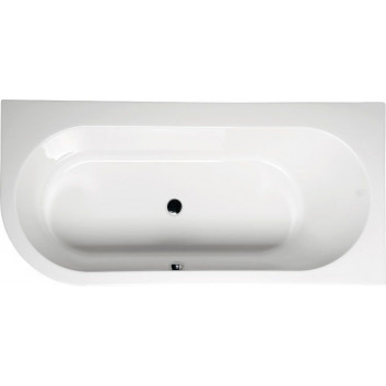 Asymmetric bathtub 165x90x48cm Polysan ASTRA L, white