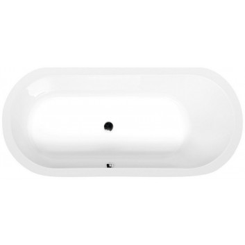 Asymmetric bathtub 165x90x48cm Polysan ASTRA R, white