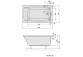 Bathtub rectangular 165x75x48cm Polysan ASTRA B, white