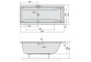 Bathtub rectangular 120x70x39cm Polysan LILY, white