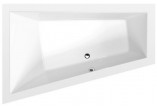 Asymmetric bathtub 180x120x50cm Polysan TRIANGL L, left, white