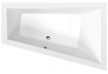 Asymmetric bathtub 180x120x50cm Polysan TRIANGL R, right, white