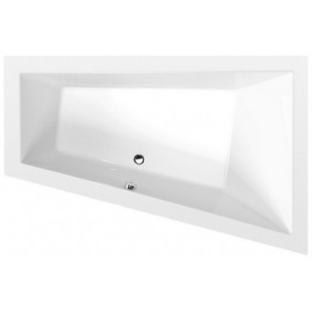 Asymmetric bathtub 180x120x50cm Polysan TRIANGL L, left, white