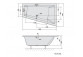 Asymmetric bathtub 180x120x50cm Polysan TRIANGL L, left, white