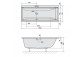 Bathtub rectangular 150x75x48cm Polysan CLEO, white