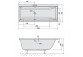 Bathtub square with frame 175x175x50cm Polysan CLEO, white