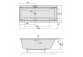 Bathtub rectangular 160x70x48cm Polysan CLEO, white