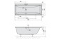 Bathtub freestanding 180x81x58cm Polysan ZASU, white