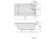 Bathtub rectangular 180x90x47cm Polysan CLEO, white