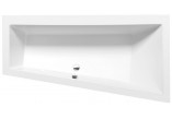 Asymmetric bathtub 170x90x45cm Polysan ANDRA R, right, white