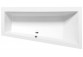 Asymmetric bathtub 170x90x45cm Polysan ANDRA L, left, white