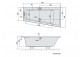 Asymmetric bathtub 170x90x45cm Polysan ANDRA L, left, white