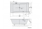 Asymmetric bathtub 170x90x45cm Polysan ANDRA R, right, white