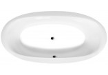 Bathtub rectangular 180x100x49cm Polysan QUEST, right, white