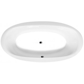 Bathtub rectangular 180x100x49cm Polysan QUEST, right, white