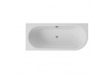 Bathtub rectangular Besco Shea, 160x70cm, acrylic, white