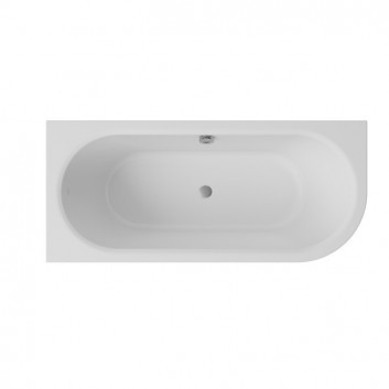 Bathtub rectangular Besco Shea, 160x70cm, acrylic, white