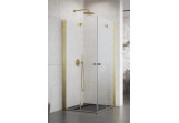 Shower cabin Radaway Nes Brushed Gold KDD B90, part right, door folding, 900x2000mm, profil gold szczotkowany