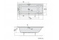 Bathtub rectangular 170x70x39cm Polysan NOEMI, white