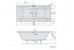 Bathtub rectangular 185x80x47cm Polysan VIVA B, white