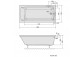 Bathtub rectangular 140x70x39cm Polysan LILY, white