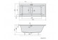 Bathtub rectangular 160x75x48cm Polysan LILY, white mat