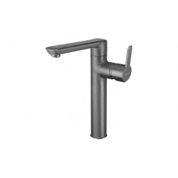 Freestanding bath mixer with shower set, Deante Arnika, titanium