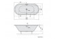 Asymmetric bathtub 185x80x47cm Polysan VIVA R, right, white