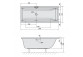 Bathtub rectangular 160x75x48cm Polysan CLEO, white